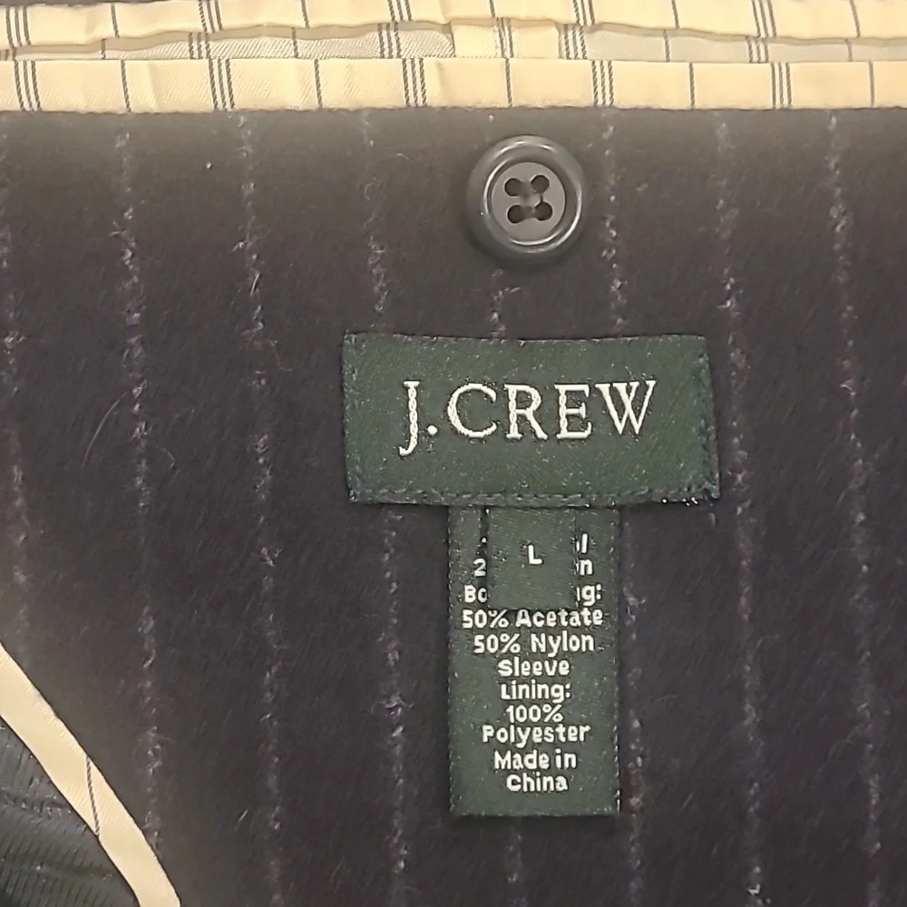 J. CREW WOOL BLEND PINSTRIPE SPORT COAT BLAZER JACKET